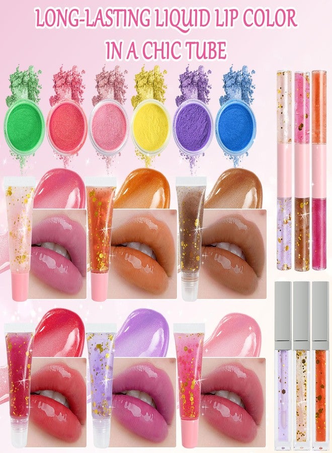 Jcoos Lip Gloss Making Kit, Make Your Own Lip Gloss Kit for Women Beginner, Girls, DIY Lipgloss Making Kits Lip Oil, Moisturizing Base, Pigments, Tubes, Women Gifts Unique, Popular Teen tuff - Image 3